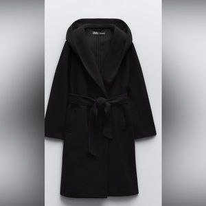 Zara Soft Hooted Coat - Long